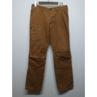 【G.Vintage】迪卡儂oxylane decathlon棕色色燈芯絨工裝休閒長褲ERU42(33腰)
