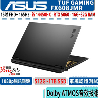 《快閃促銷》ASUS 華碩 TUF FX608JMR 灰【16吋/i5-14450HX/RTX 5060/Buy3c】