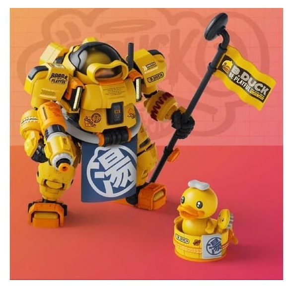 未公開 現貨L   聖斯基 X 安村蛋 斯巴達克 Spa Duck 小黃鴨 22CM 組裝模型