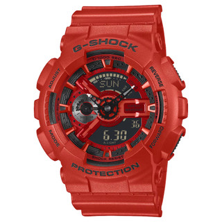 【CASIO】G-SHOCK 大膽鮮紅系列 大錶徑雙顯運動錶 GA-110RRB-4A 臺灣卡西歐公司貨保固一年