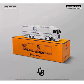 🔥【台灣出貨🚚➕免運】🔥 GCD限量1:64剪影LBWK 三菱 閃電 運輸車飛翼貨車模擬合金汽車模型三車套裝禮盒裝