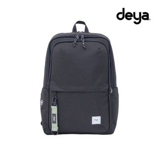 deya Eco Loop 防潑水機能後背包︱筆電後背包 14吋 16吋 黑色 內裡迷彩 附品牌飄帶 環保回收材質