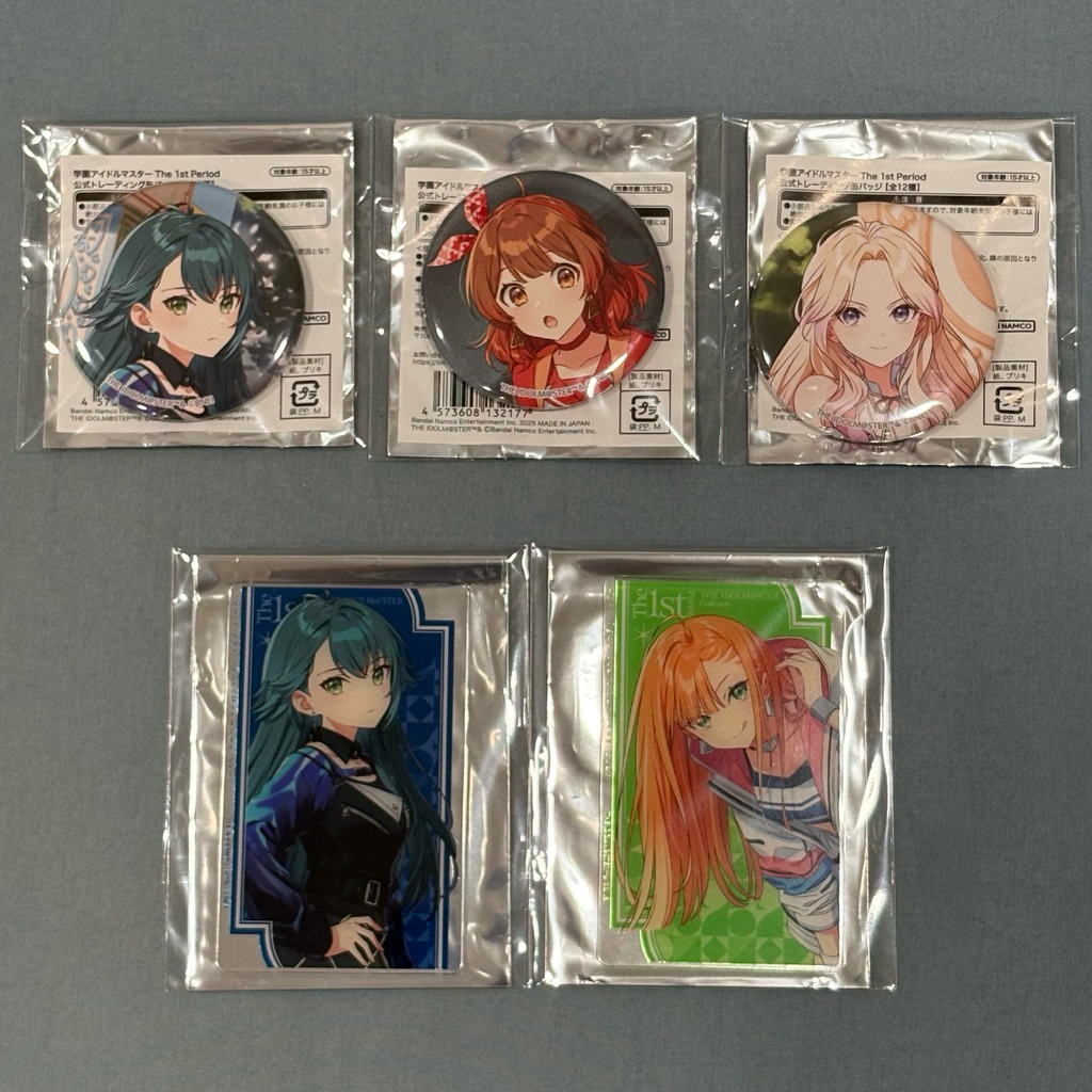 學園偶像大師 学マス The 1st Period 徽章 壓克力卡（月村手毬/紫雲清夏/花海佑芽/十王星南）