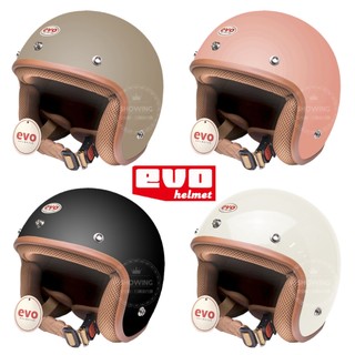 現貨 EVO 騎士帽 安全帽3/4 復古帽 贈抗UV長鏡片 CA310 CA309棕邊