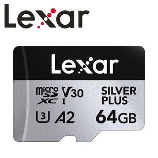 Lexar 雷克沙 64GB 64G Silver Plus MicroSDXC UHS-I(U3) A2 記憶卡