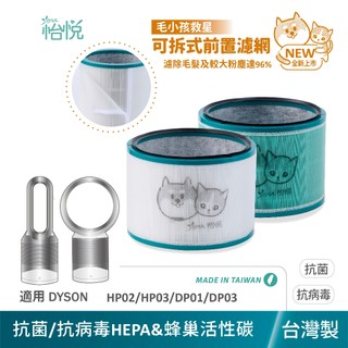 怡悅 抗病毒 HEPA 濾網 適用 Dyson HP02 HP03 DP01 DP03 HP01 HP00 空氣清淨機