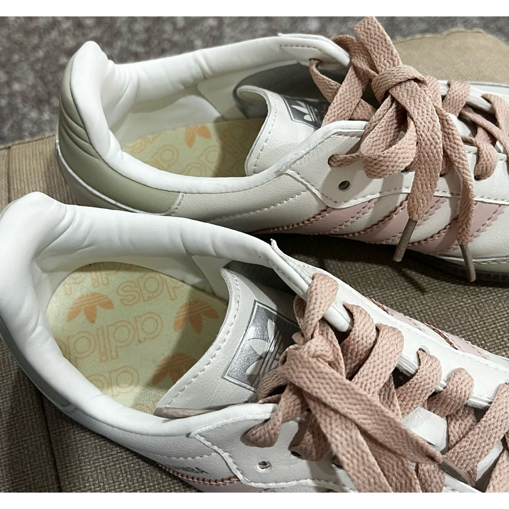 Adidas Samba Og W JI2677 女 23.5 cm UK5運動休閒鞋 舒適 白 粉紅