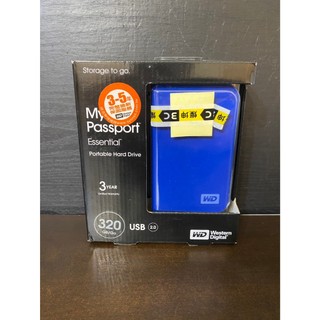 [CYC] WD Passport Essential 2.5吋 320G 行動硬碟 全新未拆封 A206