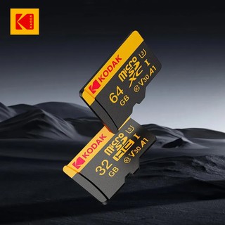 【Kodak 】柯達 UHS-I U3 V30 A1 MicroSD 高速記憶卡-黑色