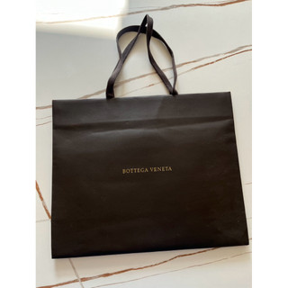 九成新 Bottega Veneta英國帶回厚磅硬版精品紙袋 含釦子