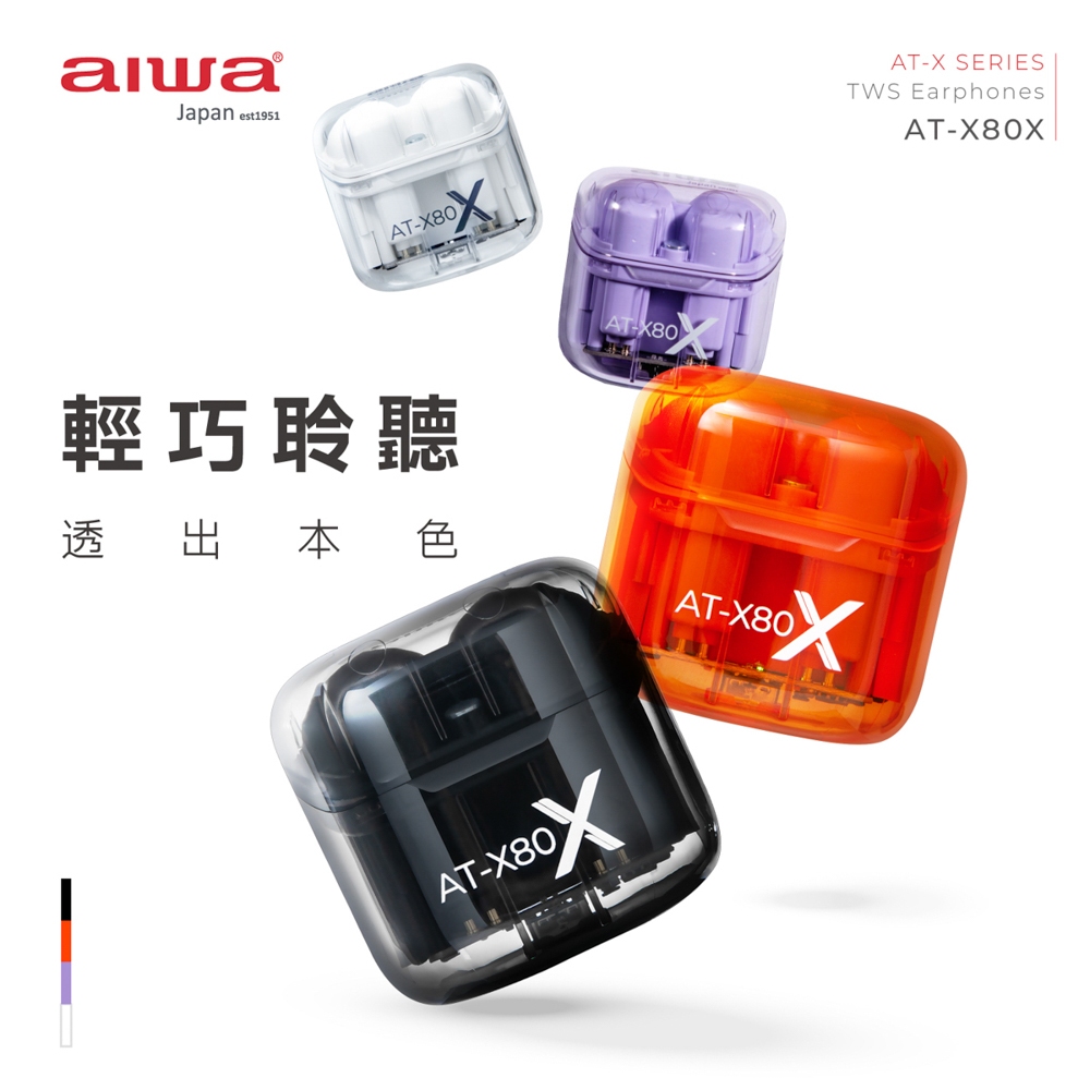 AIWA 愛華 真無線藍牙耳機 AT-X80X『福利品』