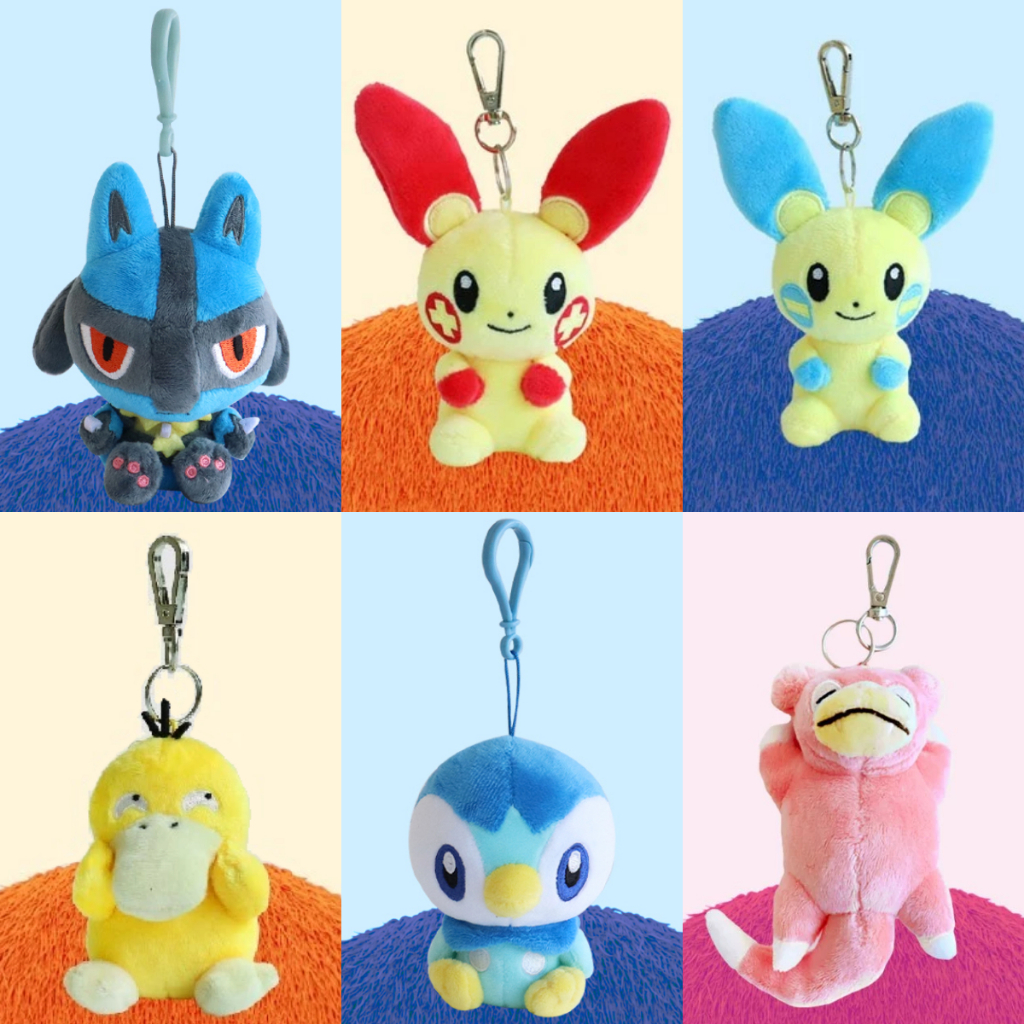 【現貨】 韓國正版 寶可夢 路卡利歐 正電拍拍 負電拍拍 波加曼 可達鴨 呆呆獸 娃娃吊飾 吊牌 雷射標籤