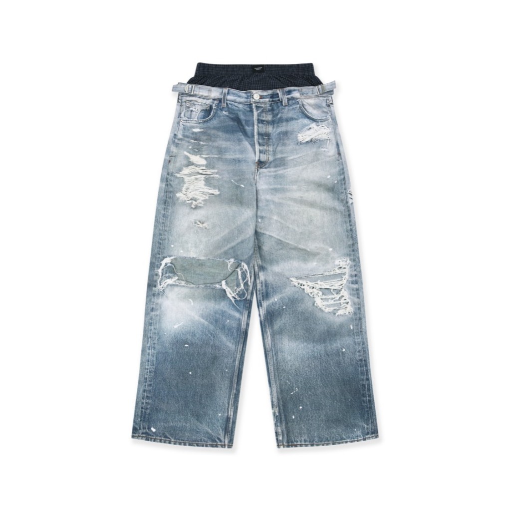 【狼嚴選】Protocol Index TROMPE-L'ŒIL LAYERED PANTS - BLUE PROJEC