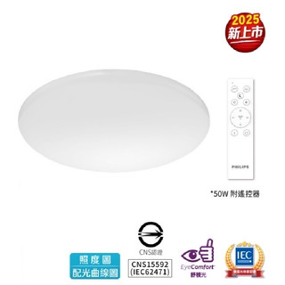 PHILIPS 飛利浦 若欣 LED 20W 30W 壁切三色 50W 遙控吸頂燈 調光調色 吸頂燈 全電壓