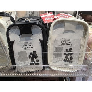 大創 DAISO 大火熱賣 迪士尼 Disney 米奇 耳朵 帶扣環 皮質透明收納包 痛包 娃娃痛包 PVC 拉鏈收納包