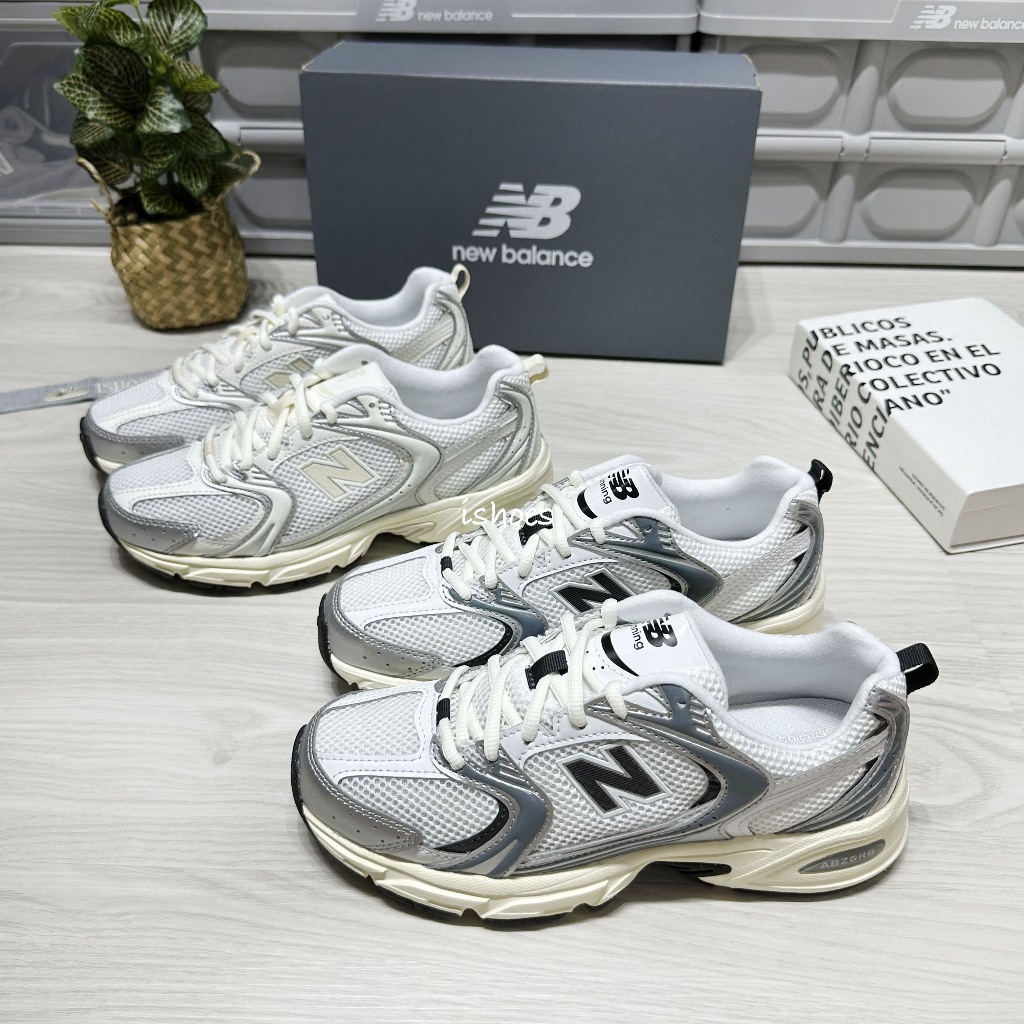 iShoes正品 New Balance 530 情侶鞋 復古 運動 白 銀 休閒鞋 U530ESA U530ESB D