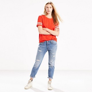 Levi's Levis 501CT 男友褲 中腰排扣錐形牛仔褲 厚磅 W26 腰37cm 褲長92cm
