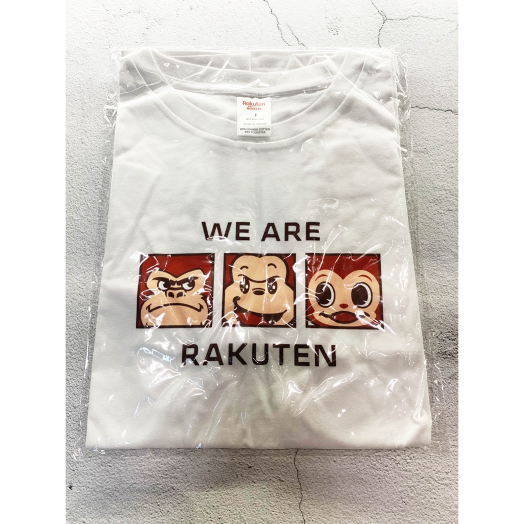 樂天桃猿台北大巨蛋進場Ｔ 8/8吉祥物短Ｔ 白色全新 樂天棒球紀念Ｔ恤