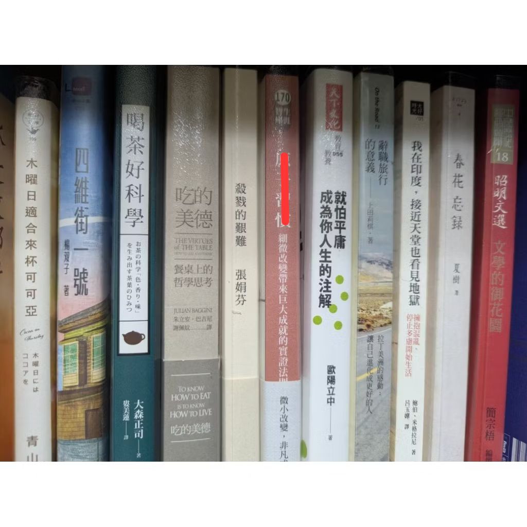 二手書🌱昭明文選｜春花忘錄｜我在印度，接近天堂也看見地獄｜辭職旅行的意義｜就怕平庸成為你人生的注解｜吃的美德