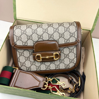 【二手美況 雙背帶 1955 mini❗️】 ✦Gucci 658574 1955 mini 棕色 斜背包 雙背帶