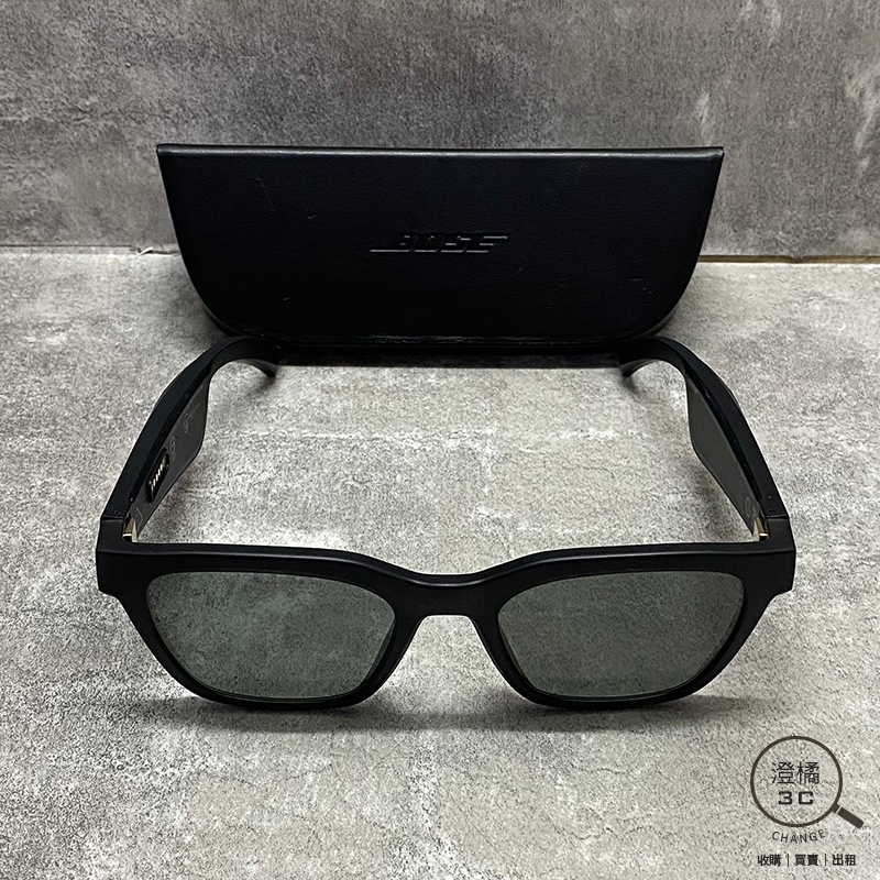 『澄橘』Bose FRAMES 太陽眼镜 藍芽音響AR太陽眼鏡 方形款 黑《二手3C 無盒裝 中古》A79765