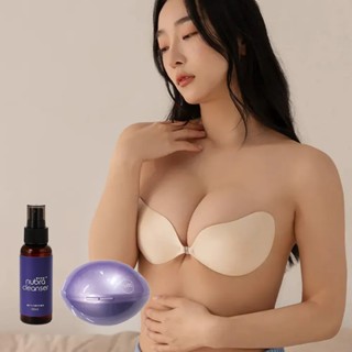 【NuBra 絕世好波 ｜隱形內衣】 新深U晶瑩紫3步曲 超值組合 新深U 收納組合