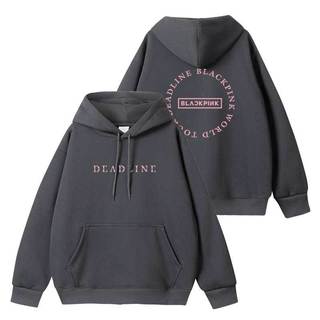 blackpink演唱會 2025DEADLINE 重磅純棉素面帽t 帽踢 oversize連帽上衣 男女同款韓系帽T