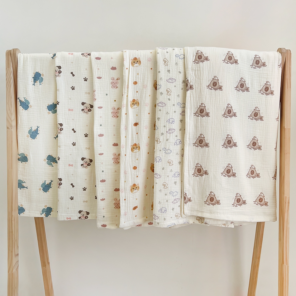 【Chu-mi 啾米】四層紗透氣童毯 安撫毯 嬰兒被 兒童被 冷氣毯｜Doris.Ann