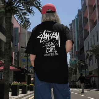 多色可選 Stussy 25SS Classic Gear 經典螺紋字母logo 美式復古短T 圓領T恤 男女同款 短袖