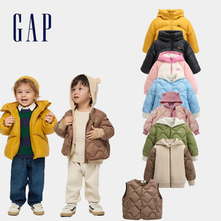 Gap 男女幼童裝 Logo印花熊耳連帽羽絨外套 多款任選 (824321&804609&804610&804567)