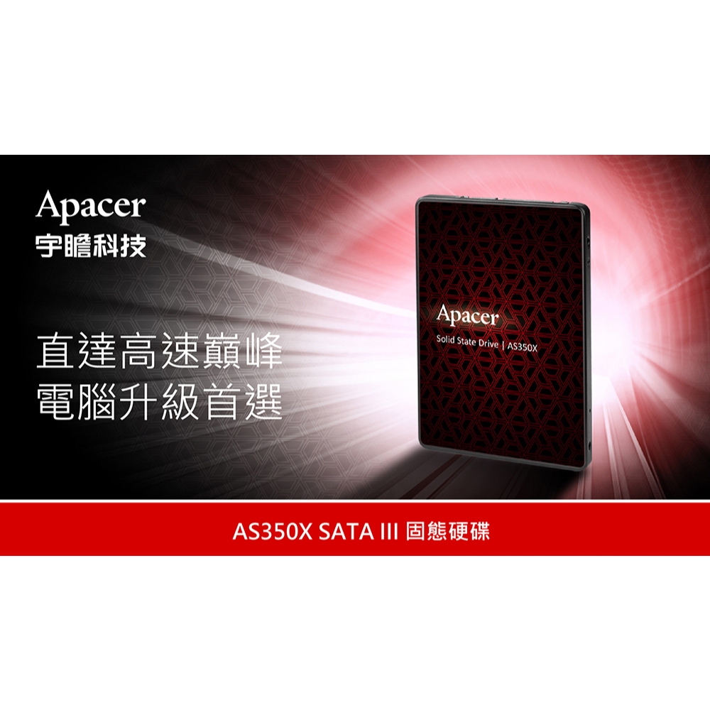 雙11優惠Apacer AS350X 1TB SSD  • 2.5吋 SATA III 6Gb/s電競玩家/MOD改裝者