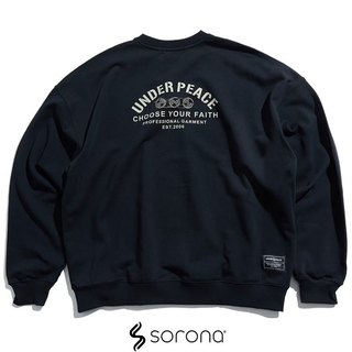 UNDER PEACE 25AW MOVING / OVERSIZE SWEATER 機能熱感 寬版大學T (黑色)