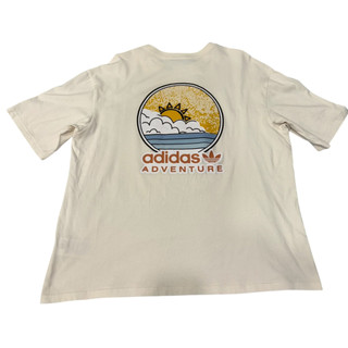 adidas 愛迪達純棉寬鬆上衣OD TEE 2 白S