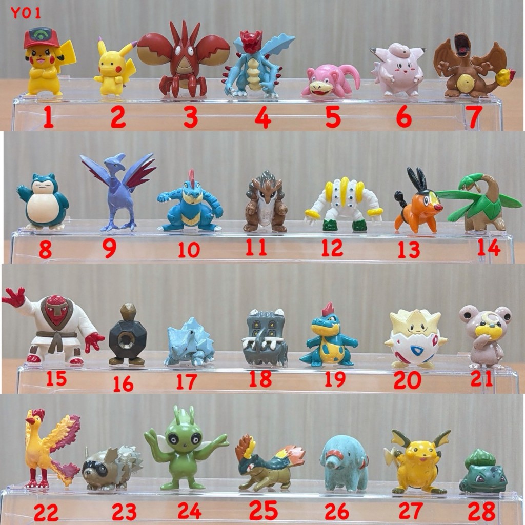 ♋魏玩具 Y 01 中型 二手 皮卡丘 龍蝦小兵 呆呆獸 皮皮 噴火龍 卡比獸 波克比 妙蛙種子 神奇寶貝 寶可夢