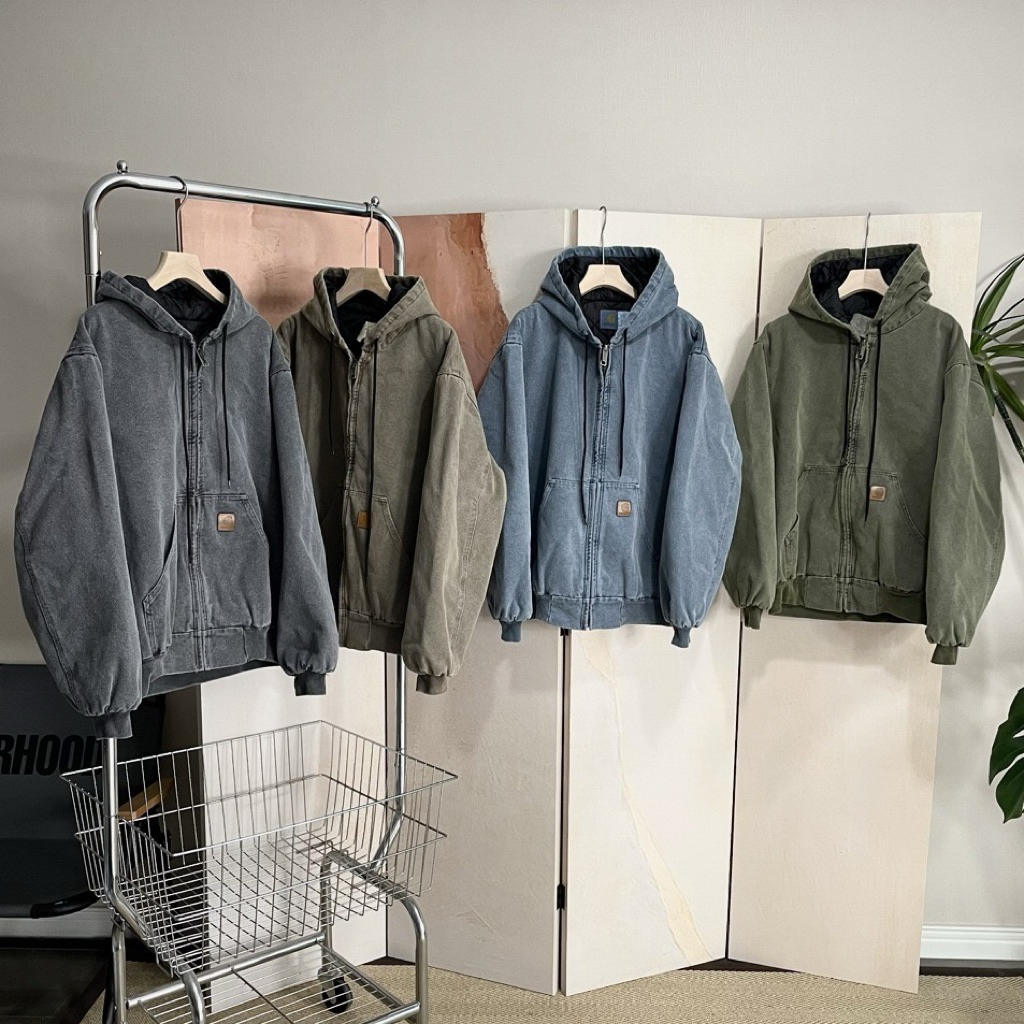 【 Gshop.】 卡哈特Carhartt復古款J130水洗連帽夾克夾棉美式工裝古著水洗連帽夾克