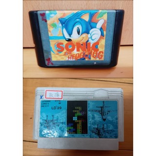 SEGA MD 紅白機 卡帶 FC 音速小子 俄羅斯方塊 卡帶 故障 零件品 兩片100