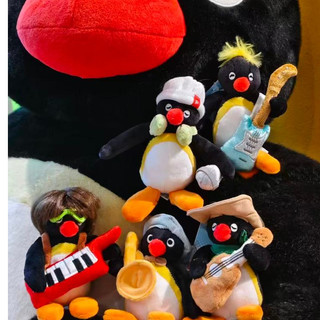 🤗WBP免運🐧 正版限量 代購🔥 PINGU音樂系列🎸毛絨掛件公仔玩偶 盒玩確認款 鍵盤吉他企鵝家族 收藏擺件吊飾