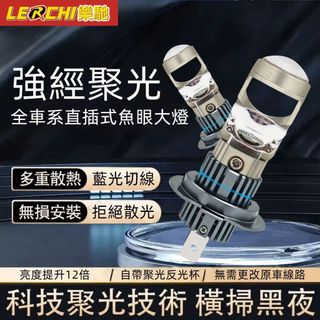 【樂馳】解碼直上型 魚眼 LED大燈 機車12V 24v 汽車 霧燈 h7 h11 9005 9006 9012 H4