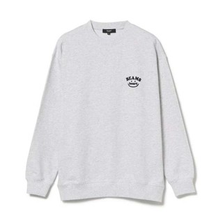 BEAMS HEART 微笑大學T 長袖 淺灰 BEAMS-05 [台灣現貨]
