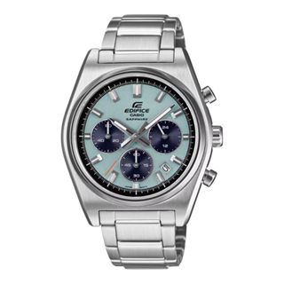 【CASIO 卡西歐】EDIFIC E純粹速度 賽車運動時計腕錶 薄荷藍 EFB-730D-2BV 40mm