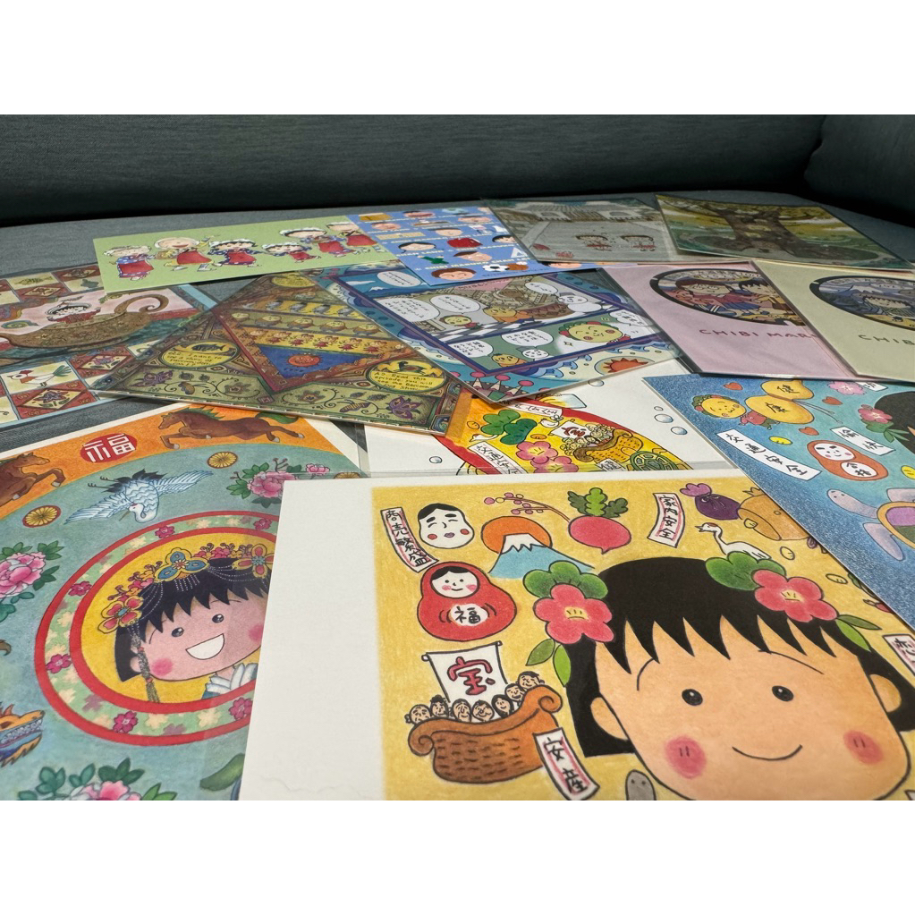 日本小丸子樂園帶回！ 可挑款 新年賀年卡 明信片 櫻桃小丸子 可吉可吉 COJI COJI 爺爺 小玉 卡片 / 靜岡