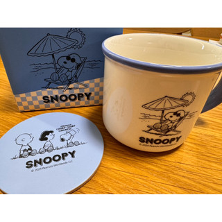 SNOOPY 午茶時光馬克杯+杯墊