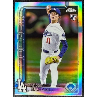 球員卡 Roki Sasaki 佐佐木朗希 2025 Topps Chrome RC Refractor 新人 亮面