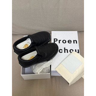 二手 Vans 聯名 Proenza Schouler 聯名款 皮革 懶人鞋 厚底 厚底鞋 雲朵鞋 澎澎鞋 黑 黑色