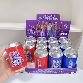 台灣發貨/免運 K-POP 獵魔女團 盲盒公仔 帶卡片 一套12個 鑰匙圈 易拉罐潮玩手辦