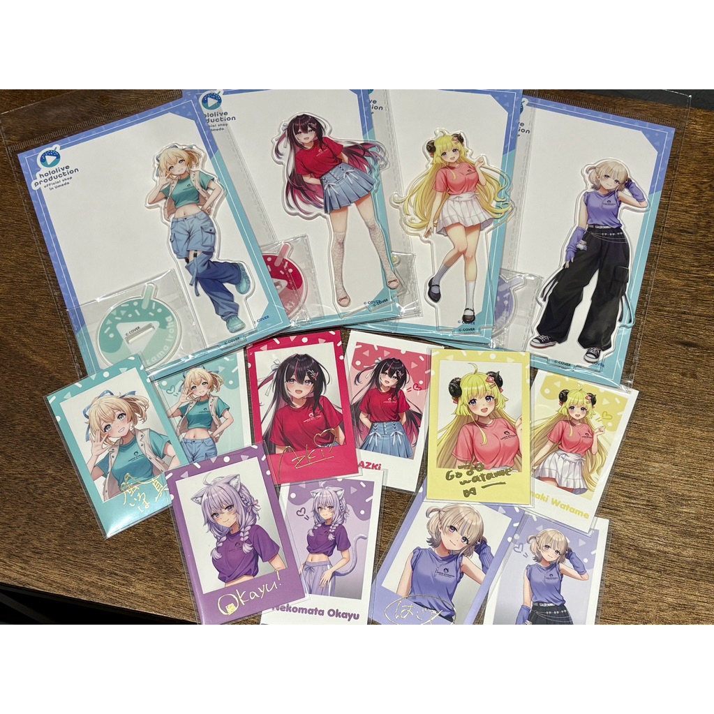 【玩具屋台】Hololive｜大阪梅田車站限定立牌 拍立得 角卷綿芽 AZKi 風真伊呂波 轟一 貓又小粥