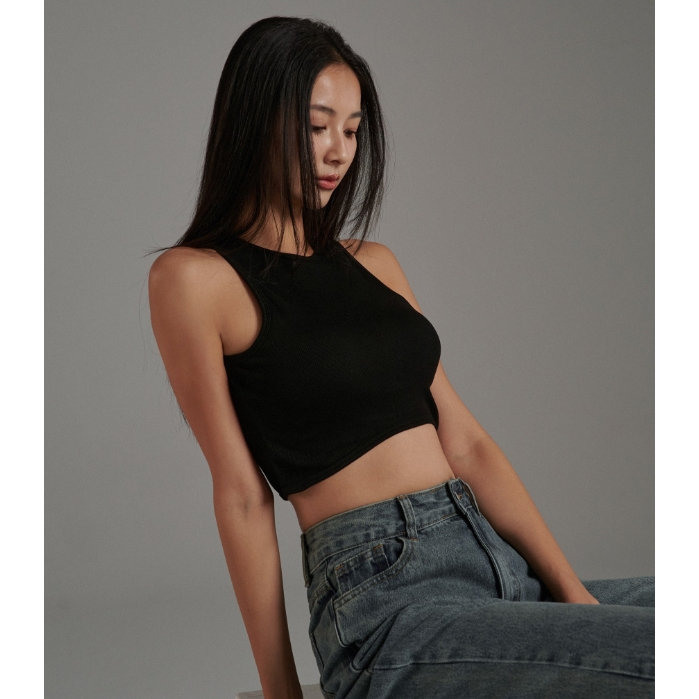 mercci22♡ 無縫美背BAR TOP｜下圓弧削肩BAR TOP