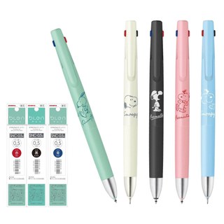 【ZEBRA 斑馬】史努比聯名 blen 3C 原子筆/自動鉛筆【理緒太太】日本原裝 0.5mm 三色筆 雙色筆 鉛筆