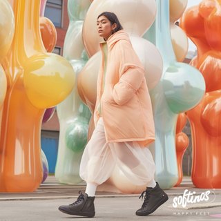 【SOFTINOS】APPE 仿舊厚底拉鍊休閒短靴/女靴 (82471)