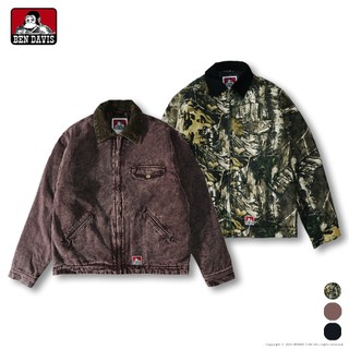 BEN DAVIS ZIP FRONT TRUCKER JACKET 復古 工藝 拉鍊式 斜紋 工裝 短版 夾克 3色